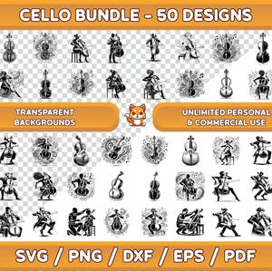 Cello Art Bundle, Cello svg, Cello Clipart, Cello png, Cello Wandkunst, Cello Cricut, Musik svg, Musik Digitale Kunst, Cello Digitale Kunst, Cello