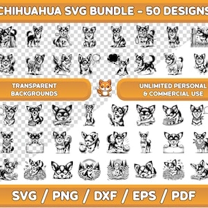 Pacote Chihuahua svg, Chihuahua Clipart, Chihuahua png, Chihuahua svg, Dog Breed svg, Dog Clipart, Arte de parede de Chihuahua, Chihuahua para Cricut