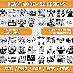 Paquete SVG Modo Bestia, Mantenerse en forma svg, Fitness svg, Ejercicio svg, Motivación svg, Modo Bestia png, Clipart Modo Bestia, Levantador de Peso svg