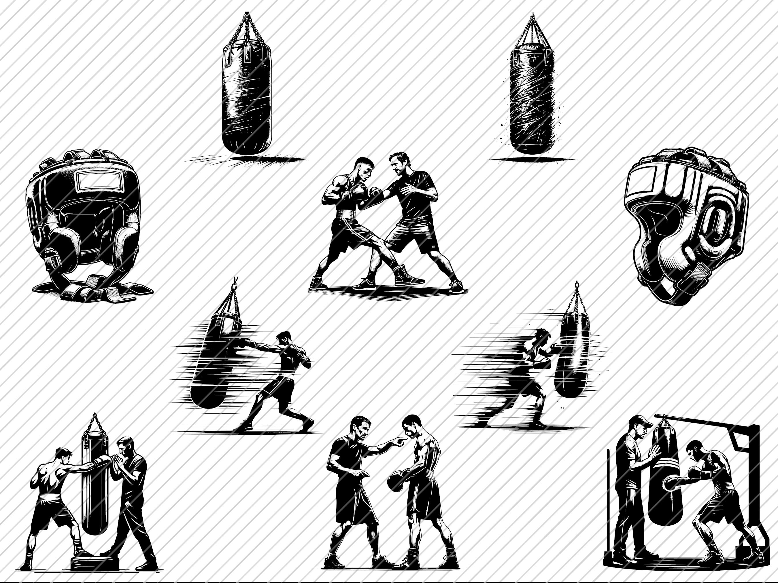 Boxing SVG Bundle, Boxing Png, Boxing Clip Art, Boxing Cut Files