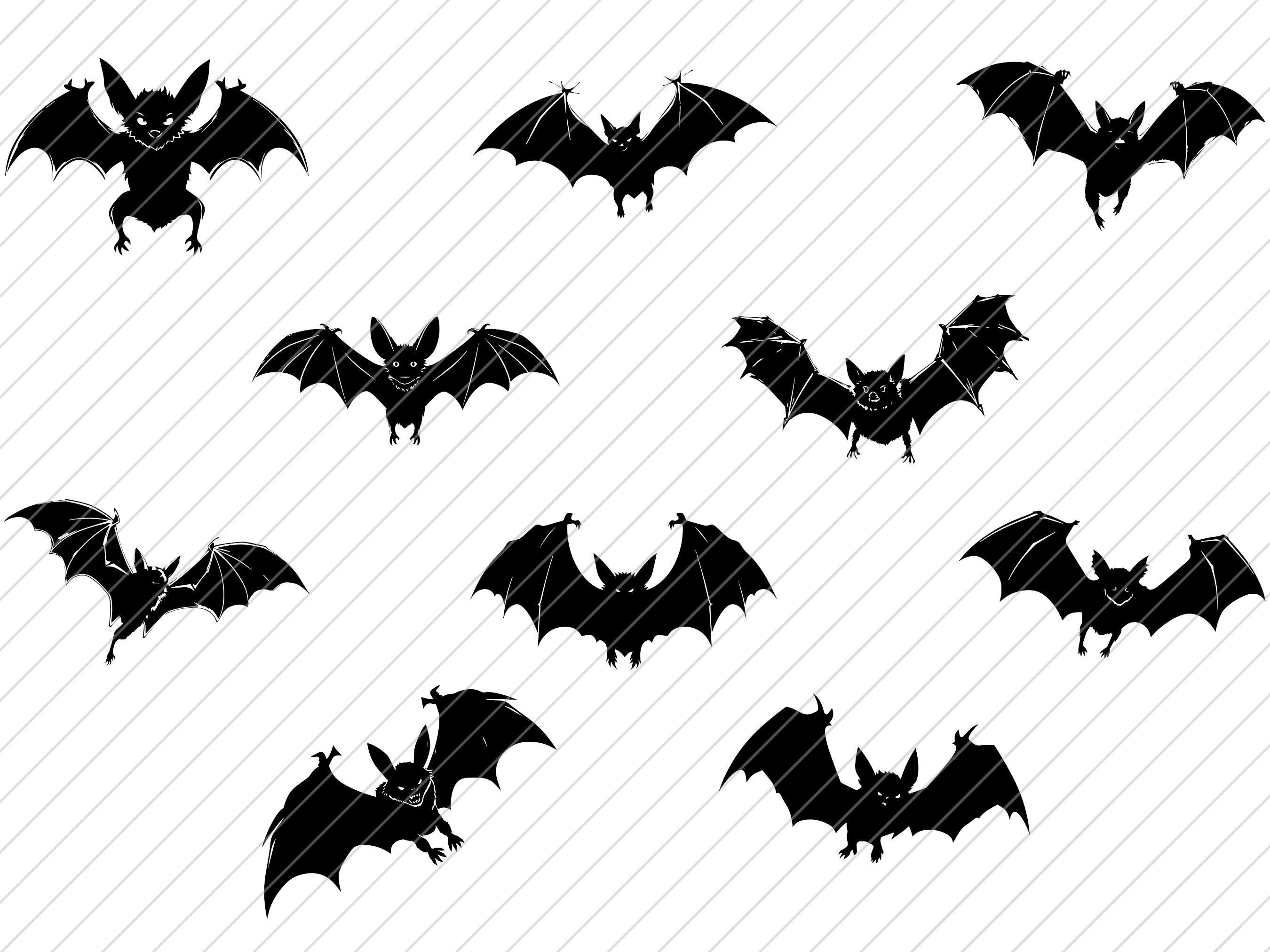 Bat Svg Bundle Bat Silhouette Svg Svg Halloween Bat Spooky - Etsy