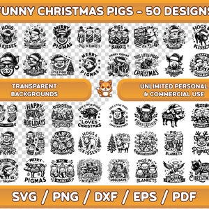 Lustiges Weihnachtsschwein-Svg-Bundle, Weihnachtsschwein Png, Weihnachtsschwein Clipart, Weihnachtsdekor-Svg, Weihnachtshemd-Svg, Weihnachtsverzierungs-Svg