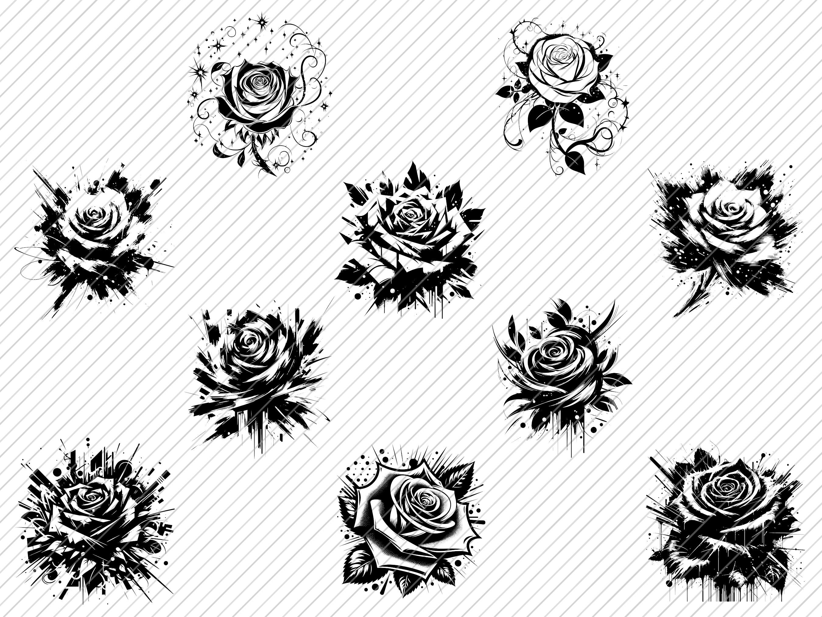 Trailing Roses Svg Rose SVG Bundle: Floral Designs, Clipart (digital Files) - Etsy