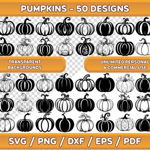 Pumpkin svg Bundle, Cartoon Pumpkin png Bundle, Halloween Pumpkin, Cute Pumpkin, Kawaii Pumpkin, Pumpkin Clipart, Spooky Cute svg Files
