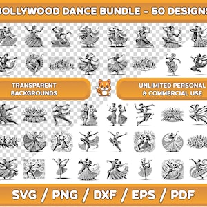 Pacote de arte de dança de Bollywood, svg de dança de Bollywood, clipart de dança de Bollywood, png de dança de Bollywood, arte de parede de dança de Bollywood, arte digital de dança