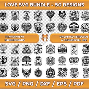 Paquete de SVG de amor, paquete de SVG de San Valentín, SVG de tarjeta de San Valentín, SVG romántico, SVG divertido, SVG de corazón, SVG inspirador, SVG divertido de San Valentín, amor