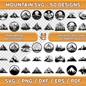 Pakiet SVG „Geometric Mountain”: projekty krajobrazów zewnętrznych (do pobrania w wersji cyfrowej)