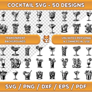 Cocktail svg Bundle, Cocktail Glasses, Birthday svg, Martini svg, Tequila svg, Drinks svg, Summer svg, Margarita svg, Drink svg, Party svg