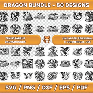 Dragon svg Bundle, Dungeons and Dragons, Chinese Dragon, Dragon svg Files, dnd svg, Fantasy svg, Dragon png, dragon Wall Art, Dragon Clipart