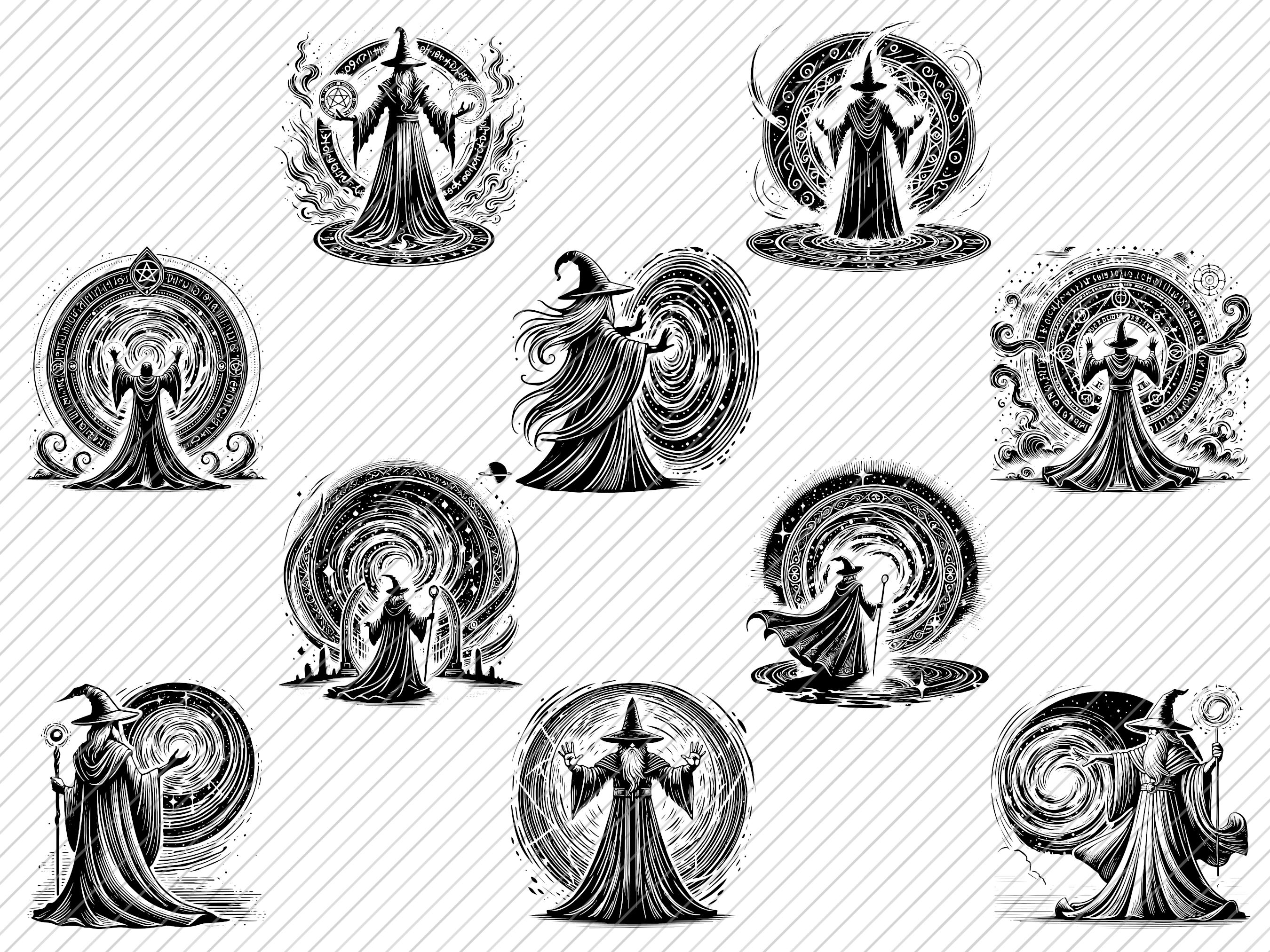 Wizard Svg Bundle, Dungeons and Dragons, Wizard Svg Files, Dnd Svg ...