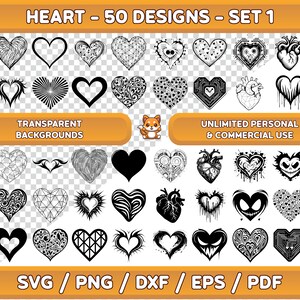 1. Paquete de svg de corazón, svg de corazón, png de corazón, imágenes prediseñadas de corazón, corazón para Cricut, svg de amor, svg de San Valentín, png de San Valentín, paquete de San Valentín, corazón