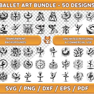 Ballett Art Bundle, Ballett svg, Ballett Clipart, Ballett png, Ballett Wandkunst, Musik svg, Musik digitale Kunst, Ballett digitale Kunst, Tänzerin Clipart