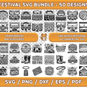 Paquete svg del Festival de Música, Festival de Música png, Clip Art del Festival de Música, Tiempo de Verano svg, Verano svg, Camping svg, Música svg, Festival Vibes