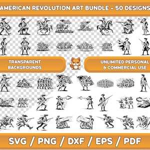American Revolution Art Bundle, Minutemen svg, American Revolution svg, Continental Army svg, American Revolution Wall Art, Continental Army