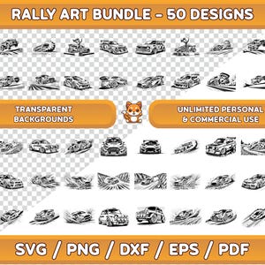 Pacchetto di arte digitale per auto da rally, SVG per auto da rally, SVG per auto da rally, Clipart per auto da rally, Silhouette per auto da rally, Pacchetto SVG per sport motoristici, PNG per auto da rally