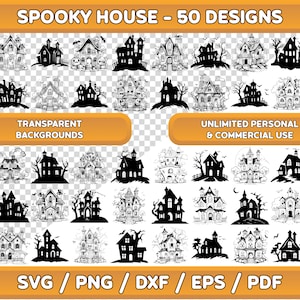 Haunted House svg bundle, Haunted Mansion svg, Halloween svg, Spooky svg, Horror svg, Halloween svg bundle, Halloween Clipart, Halloween png