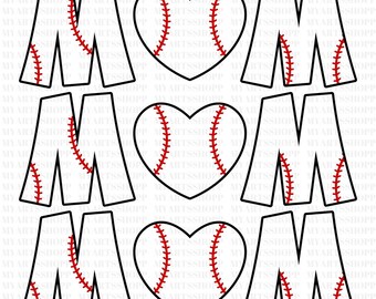 Baseball Mom SVG Template: Customizable Cricut Cut File (Digital Download)