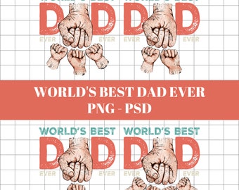 Bundle Personalized Best Dad Ever Png, Fist Bump Set Png, America Flag Design, Dad Hand Fist Bump Png, Happy Father's Day, Sublimation File