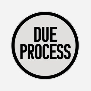2-Pack Due Process Car Magnet – Round Protest Magnets | 3"x3" or 4"x4" | Civil Rights Statement Decals for Cars, Lockers & More