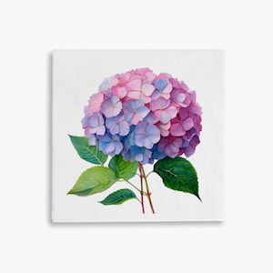 50 servilletas de papel con hortensias rosas y azules / Servilletas florales de lujo de 3 capas para fiestas / Decoración para bodas, despedidas de soltera, brunch y fiestas de té / 2 tamaños