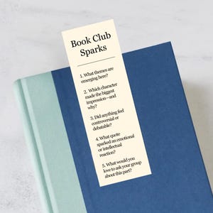 Book Club Sparks & Nighttime Reflections – Printable Bookmark + Journal Set | 2&quot;x6&quot; PDF PNG | Custom Quote, Name or Logo | Digital Download