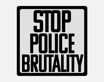 Naklejki "Stop BRUTALNOŚCI POLICJI" Przeciwdziałanie przemocy policyjnej Odpowiedzialność Przejrzystość Naklejki plastikowe Zderzak Trwały Protest
