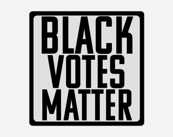 Magnes na samochód „BLACK VOTES Matter” | Odważne oświadczenie polityczne | Kwadratowy magnes 3"x3" lub 4"x4" | Magnes protestacyjny na samochód, naklejka na lodówkę