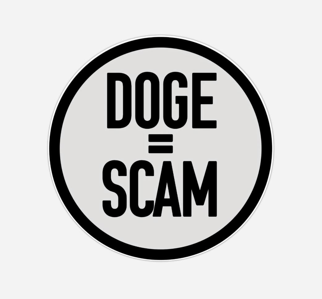 2-pack DOGE = SCAM Car Fridge Door Magnet 3