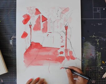 Reduced Colour Palette Watercolour Art Class