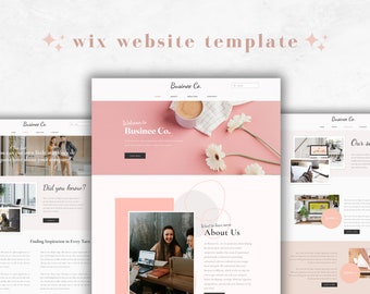 Websitesjabloon voor Wix - Wix-sjabloon, Wix-thema, blogthema, zakelijke website, creatief webthema, opstarten, visueel thema, moderne website