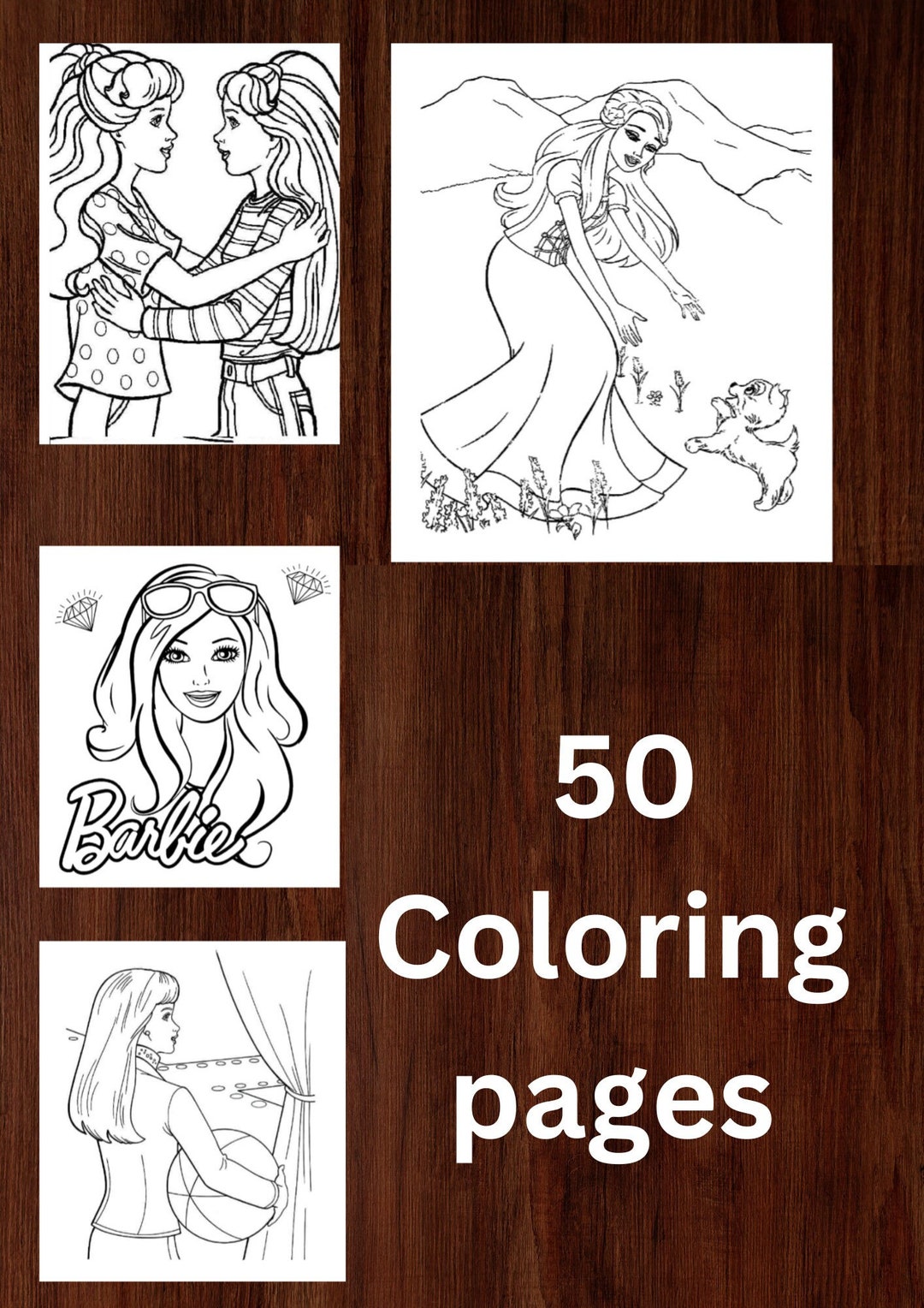 Barbie Coloring Pages for Kids and Adults - Etsy Australia