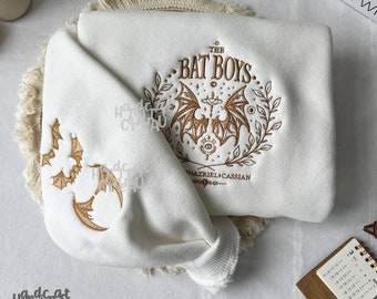 The Bat Boys Embroidered Sweatshirt, Acotar Bookish Embroidered Hoodie Gifts For Book Lovers, A Court of Thorn and Roses Court