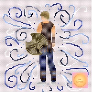 Kruissteekpatroon Percy Jackson-personage (digitale download) pdf-patroon