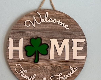 St. Patrick’s Day Magnetic ATTACHMENT for Interchangeable Wood “WELCOME” Sign Door Hanger, Interchangeable Sign, Interchangeable Home Sign