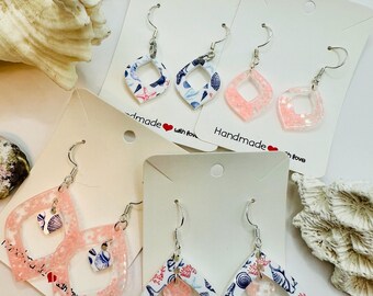 Shoreliner earring collection, Dangle & Drop Hypoallergenic Earrings,  Handmade Lightweight Earrings