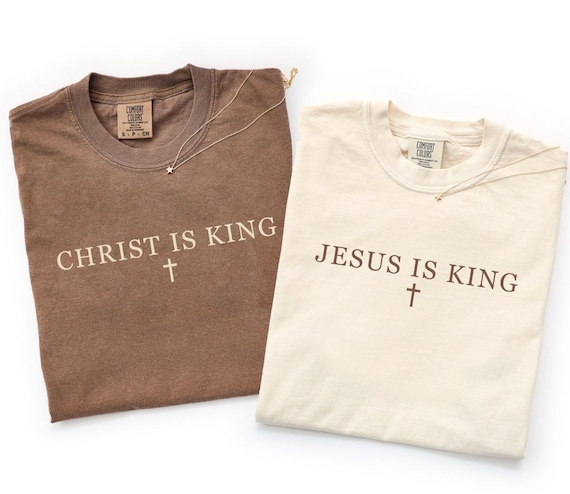 Comfort Colors® Jesus is King Shirt, Minimalist Christian T-Shirt, Christian Gift