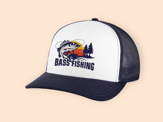 Bass Fishing Trucker Hat Mens Gift Fisherman Gift for Fisherman Custom  Fishing Hat Custom Embroidered Hat Snapback Hat Gift for Him Men Hats 
