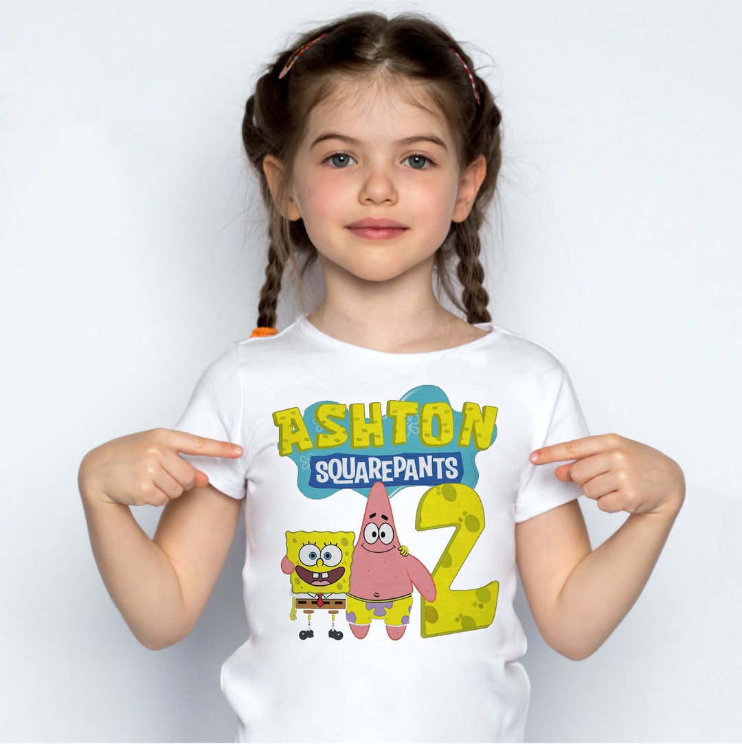 Personalized Spongebob Characters Birthday Shirt Spongebob Etsy