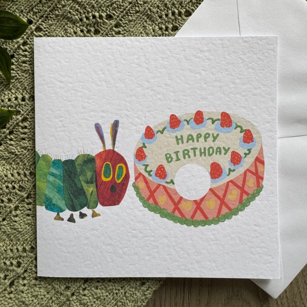 Hungry Caterpillar birthday card, birthday card for child, children’s birthday card, the Hungry Caterpillar, Hungry Caterpillar gift