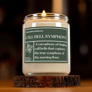 Nurse Candle Nurse Gift Nursing Gift Nurse Funny Candle Healthcare Professional Candle RN Gift RN Doctors Gift Call Bell Symphony Scented