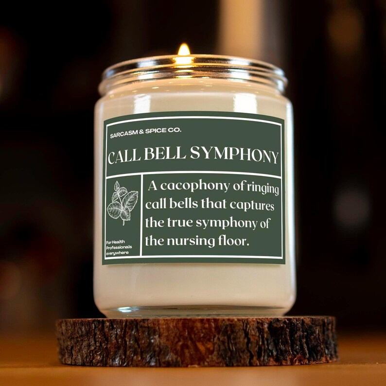 Nurse Candle Nurse Gift Nursing Gift Nurse Funny Candle Healthcare Professional Candle RN Gift RN Doctors Gift Call Bell Symphony Scented