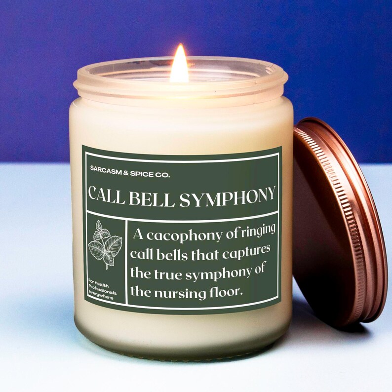 Nurse Candle Nurse Gift Nursing Gift Nurse Funny Candle Healthcare Professional Candle RN Gift RN Doctors Gift Call Bell Symphony Scented
