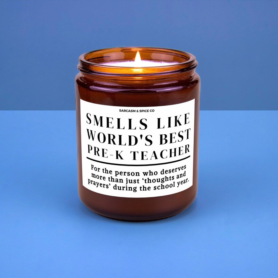 Best Pre-k Teacher Appreciation Gift Student Teacher Funny Candle Funny ...