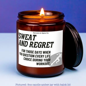 Gift Runner Candle Running Half Marathon Award Runner Trophy Congratulations Marathon Gift Running Milestone Sweat and Regret