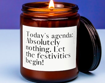 Absolutely Nothing Day Funny Gift Nothing Day Candle Gag Gift Novelty Unique Candle Funny Idea