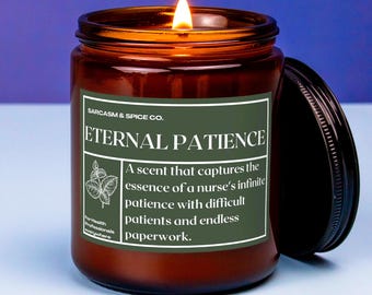 Nurse Gift for RN Candle Healthcare Professional Candle Registered Nurse Graduation Gift Appreciation RN Doctors Gift Eternal Patience