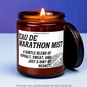 Gift Runner Candle Running Half Marathon Award Runner Trophy Congratulations Marathon Gift Running Milestone Eau de Marathon Mist