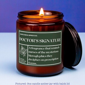 Nurse Candle Nurse Gift Nursing Gift Nurse Funny Candle Healthcare Professional Candle RN Gift RN Doctors Gift Doctor&#39;s Signature