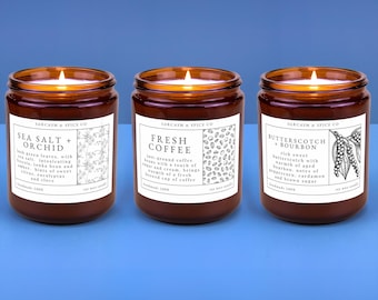 3 Candle Gift Set Hard Poured Soy Wax Candles Gift for Her Home Decor Candle Hand Poured Soy Wax Candle Clean Scent Perfect Gift for Home