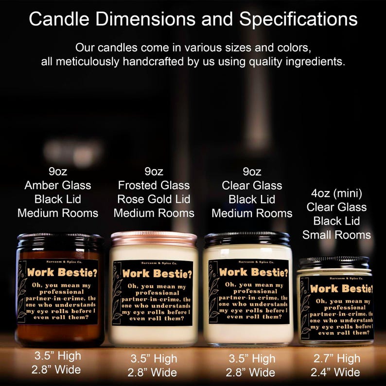 Co-Worker Gift Coworker Candle Work Bestie Gift Boss Candle Employee Farewell Gift Goodbye Gift for coworker Retirement Work Bestie Partner in Crime